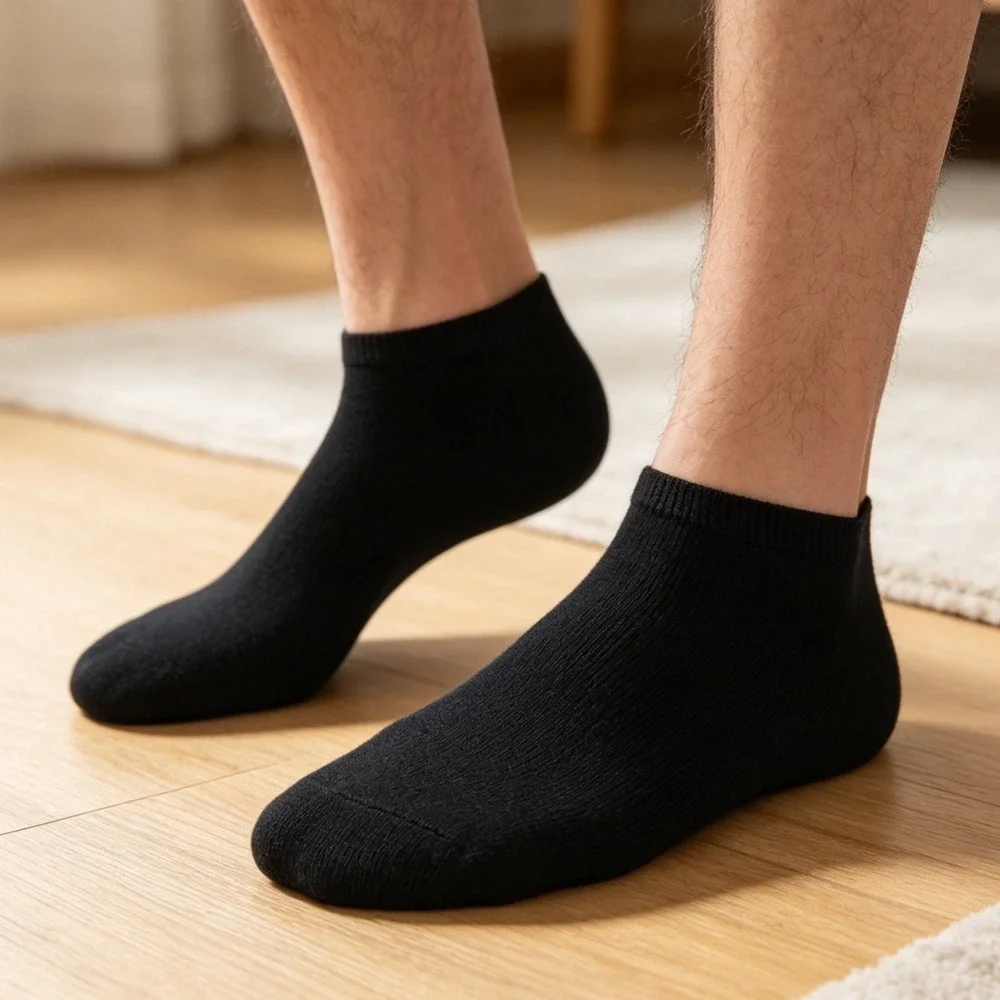 LOOIKOOS 9 Pairs Mens Ankle Socks Lightweight Athletic Sports Running Short Low